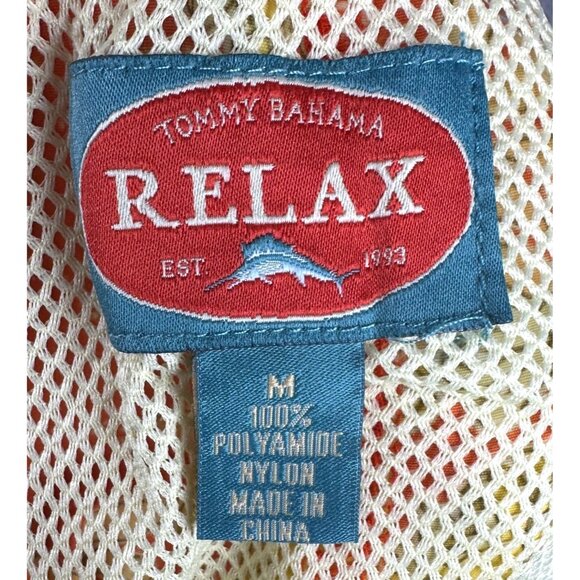 Tommy Bahama Relax Men Floral Swim Shorts Medium Polyamid Nylon Orange & Yellow - Picture 4 of 4